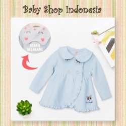 jaket kerah cat biru  large